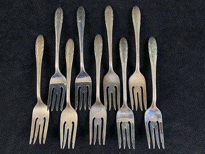 Vintage 1940's Gorham Sterling Silver " Lyric" Forks. Vintage Gorham Sterling Silver " Lyric" 