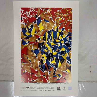 Ritz Crackers Collage Michael Albert Lithograph Signed Modern Pop Art. This art lithograph is 