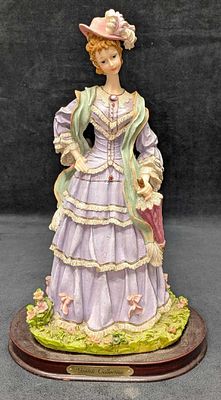Vintage Giovanni Collection Lady With Lilac Victorian Style Dress Figurine. Part of the "The 