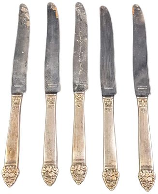 5 Vintage King Cedric Stainless Steel Knives. Five Vintage King Cedric Community Stainless Steel 