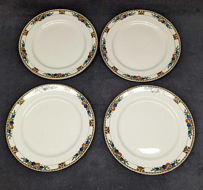 4 Maddock & Sons China Autumn Fruit Dinner Plates. 4 Maddock &amp; Sons China Autumn Fruit 