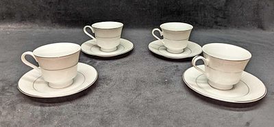4 Retired International Juliet Saucers & Tea Cups C. 4 Retired International Juliet Saucers 