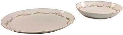 2 Prestige Fine China Of Japan Oval Serving Platter & Bowl. This design was originally released 