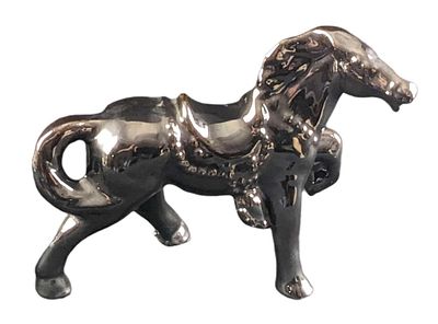 Vintage Ceramic Horse Figurine With Reflective Glaze. Vintage Ceramic Horse With Reflective 