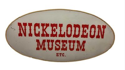 Vintage Original Mickey Finn Nickelodeon Museum Sign. Here is the sign that entertainer Mickey 