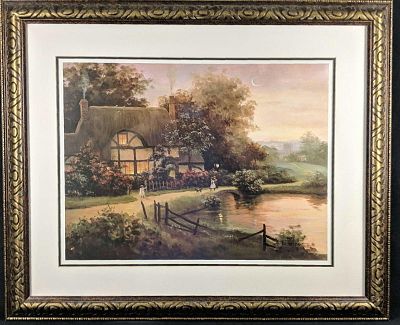 Framed Coming Home Print by Christa Kieffer Cottage. Here is an open edition print of Christa 