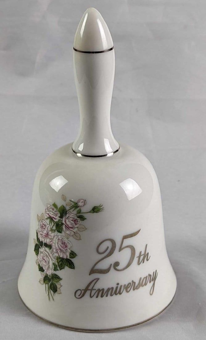 Lot 457: Papel 25th Wedding Anniversary Porcelain Bell