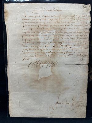 1552 Letter Signed Catherine de Medici. 1552 Letter From Catherine De Medici Letter on paper 