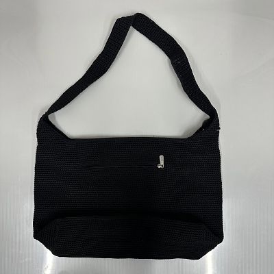 The Sak Black Crochet Shoulder Bag. The Sak black crochet shoulder handbag. Soft woven exterior 