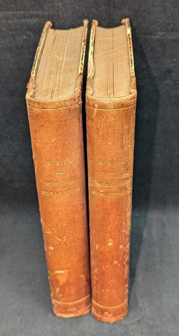 Lot 257: 1896 Volume 1 & 2 Memoires Et Souvenirs Edmond Bire