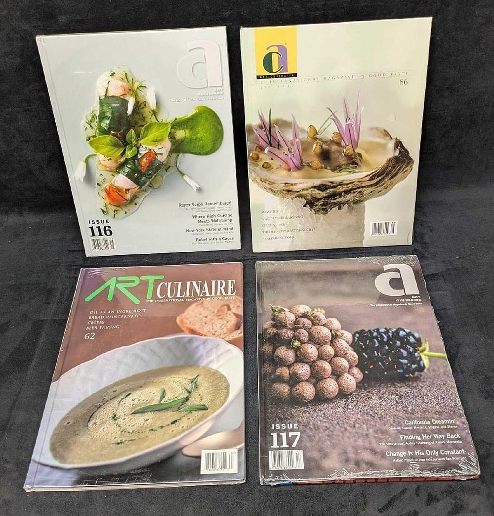 Lot 267: Sealed Art Culinaire Hardcover Magazines  62 86 116 117