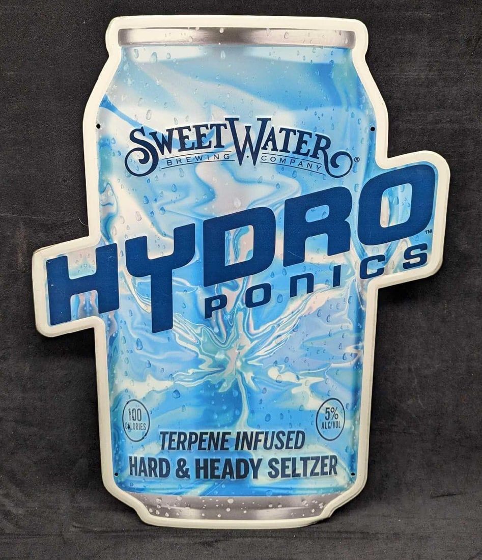 Lot 489: Sweet Water Hydroponics Seltzer Metal Sign
