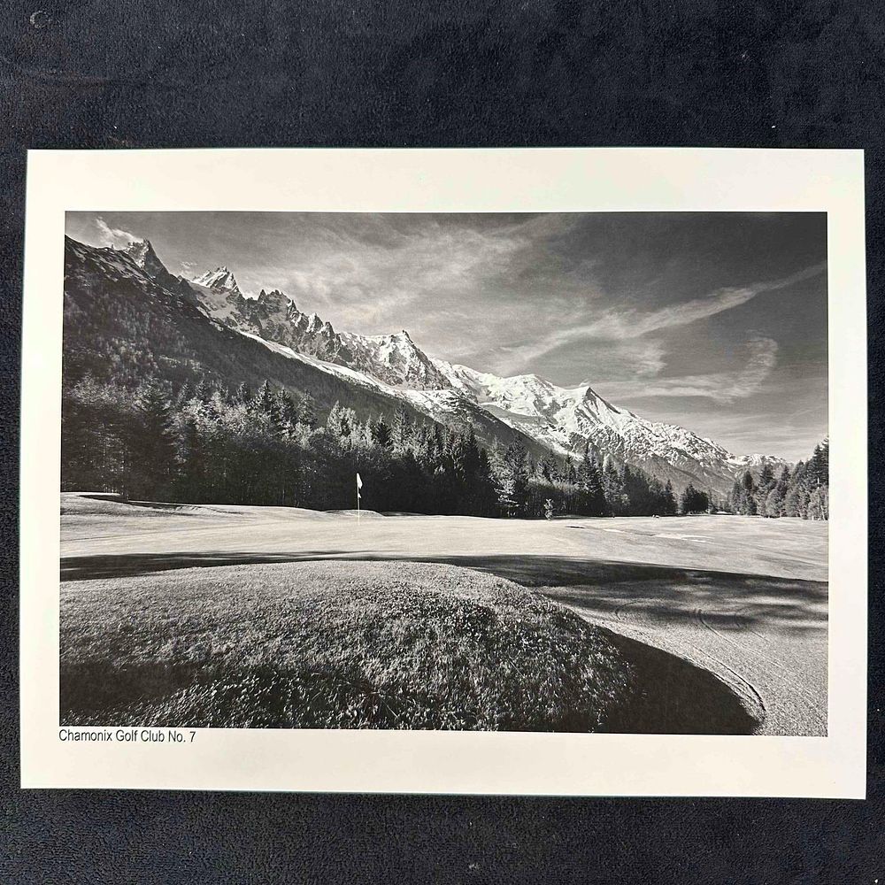 Lot 156: Chamonix Golf Club No. 7 Black & White Landscape Photo Print