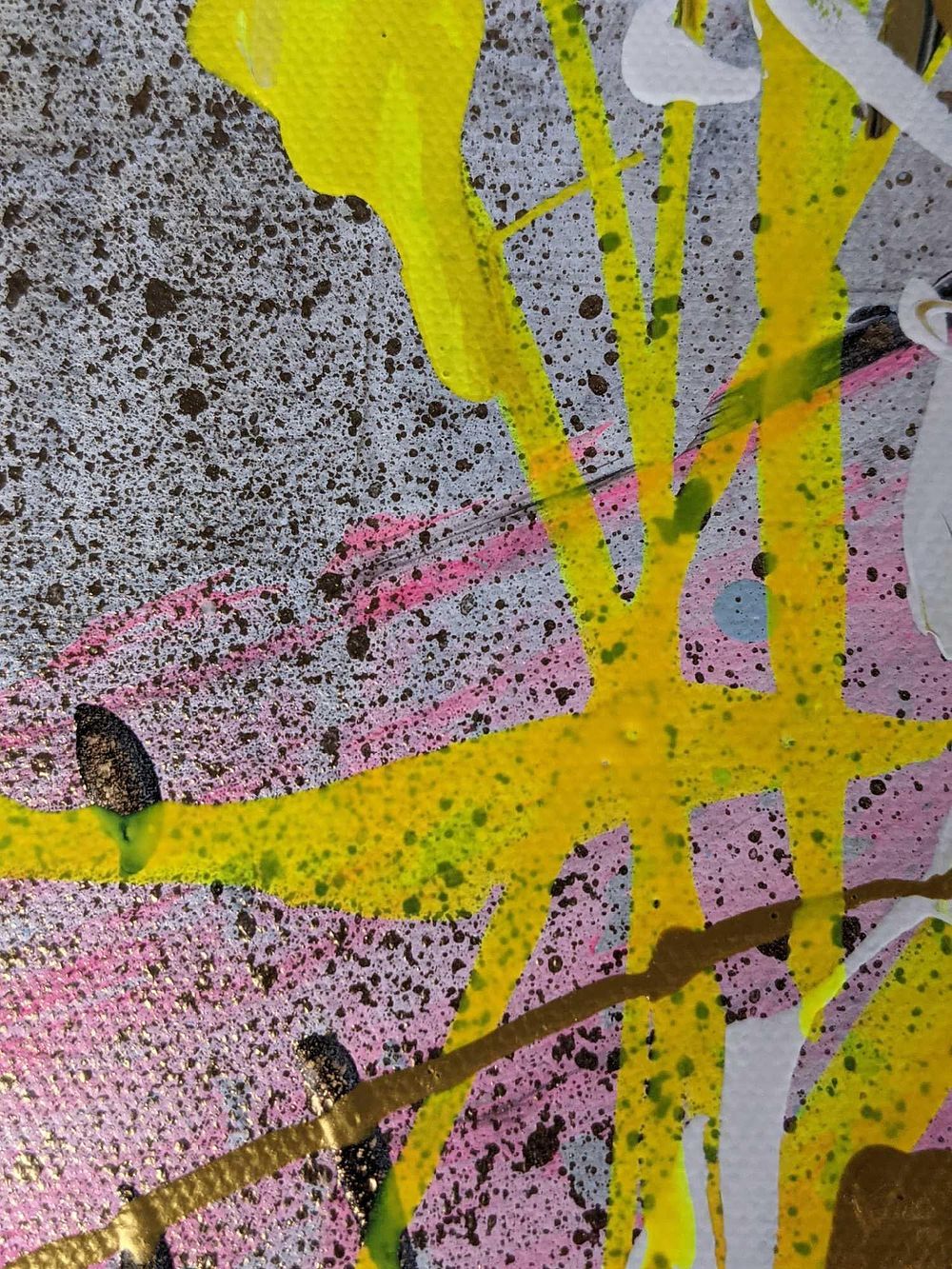 Lot 178: Original Acrylic On Canvas "In Joy" Abstract Expressionist Art Elena Petrescu