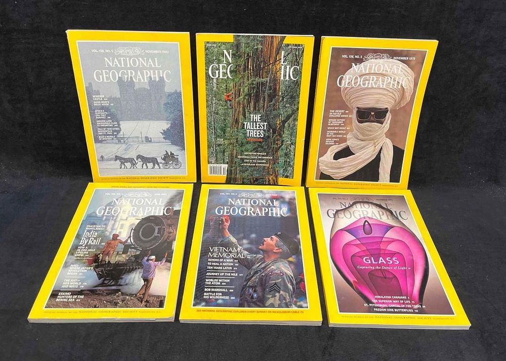 Lot 186: 6 National Geographic Magazines 70's, 80's, 90's & 2000's (FC2)