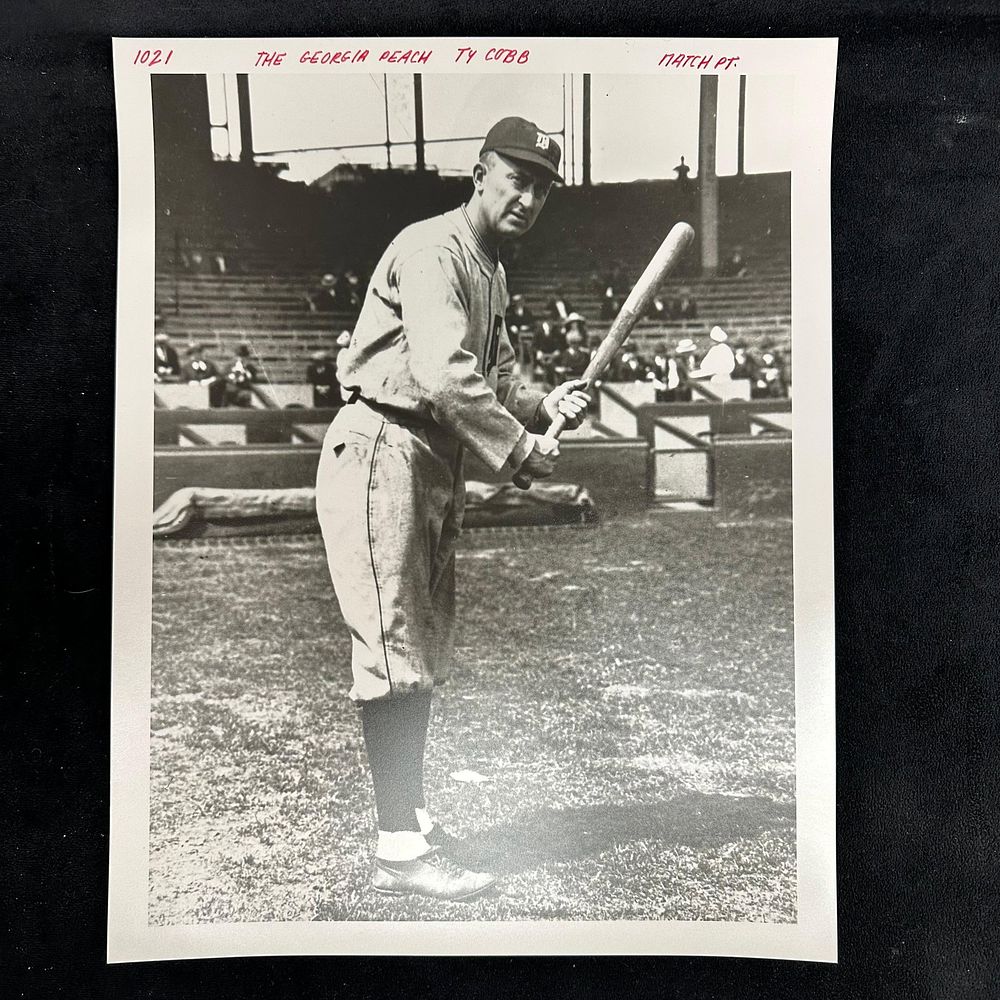 Lot 202: Ty Cobb The Georgia Peach Analog Photograph Print Pearl Resin Coated Paper