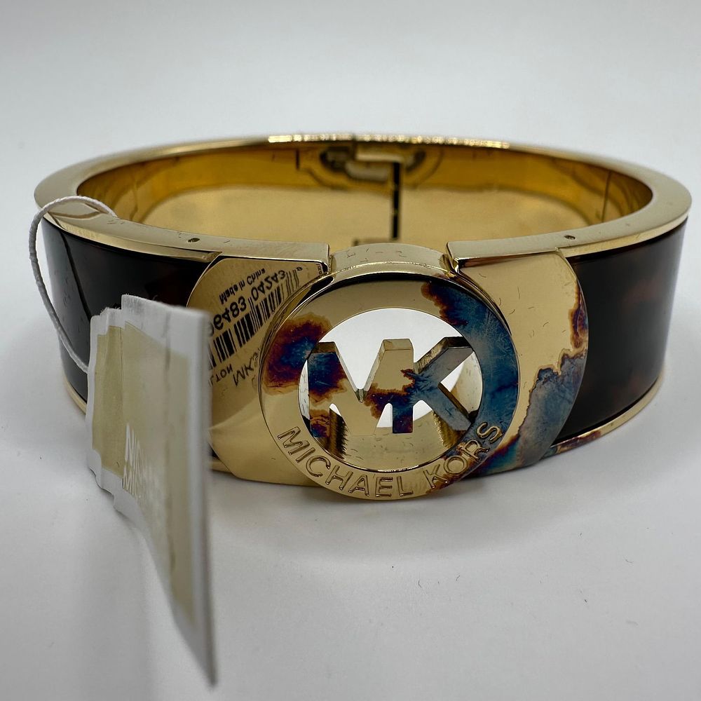 Lot 209: Michael Kors MKJ2928710 Women Bracelet Of Gold and Brown Tortoise Pattern