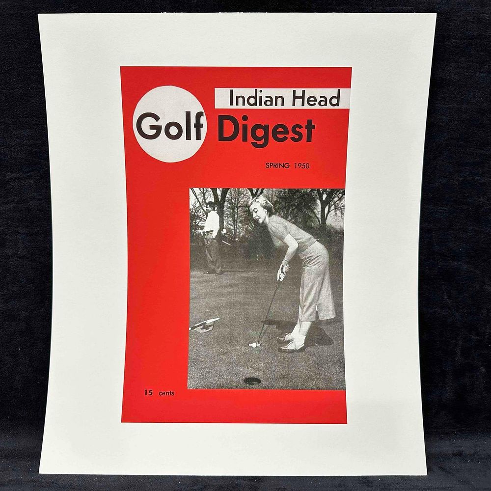 Lot 210: Golf Digest Indian Head Magazine Cover Reprint Spring 1950 Lithograph C