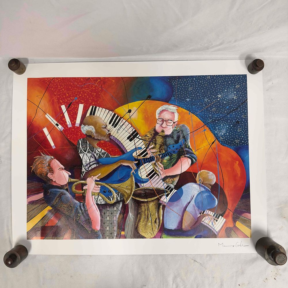 Lot 228: Marcus Glenn It's Poppin' Baby, Can You Feel It Seriolithograph Color on Wove Paper