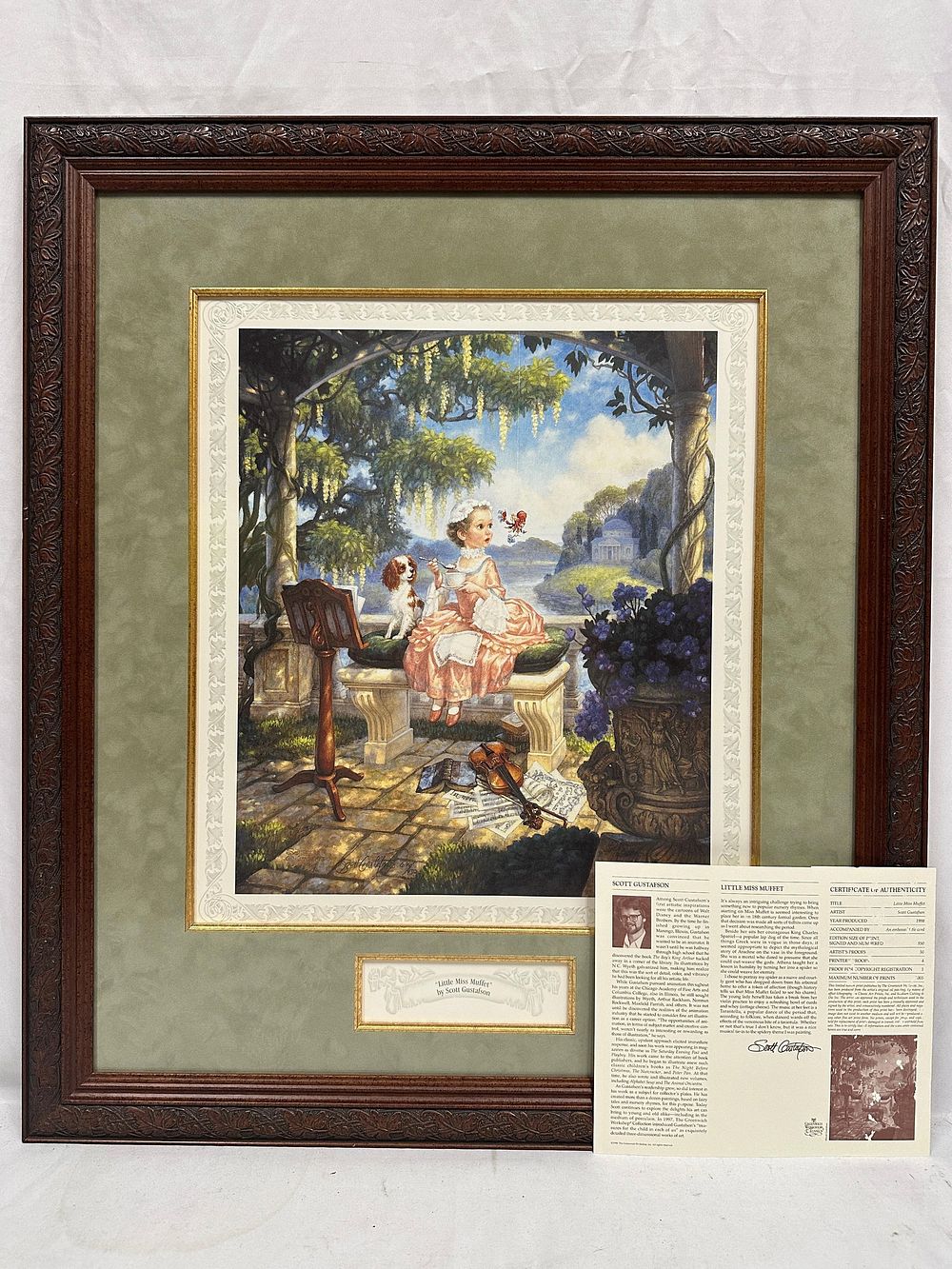 Lot 253: Scott Gustafson Little Miss Muffet Signed and Numbered Art Print With COA