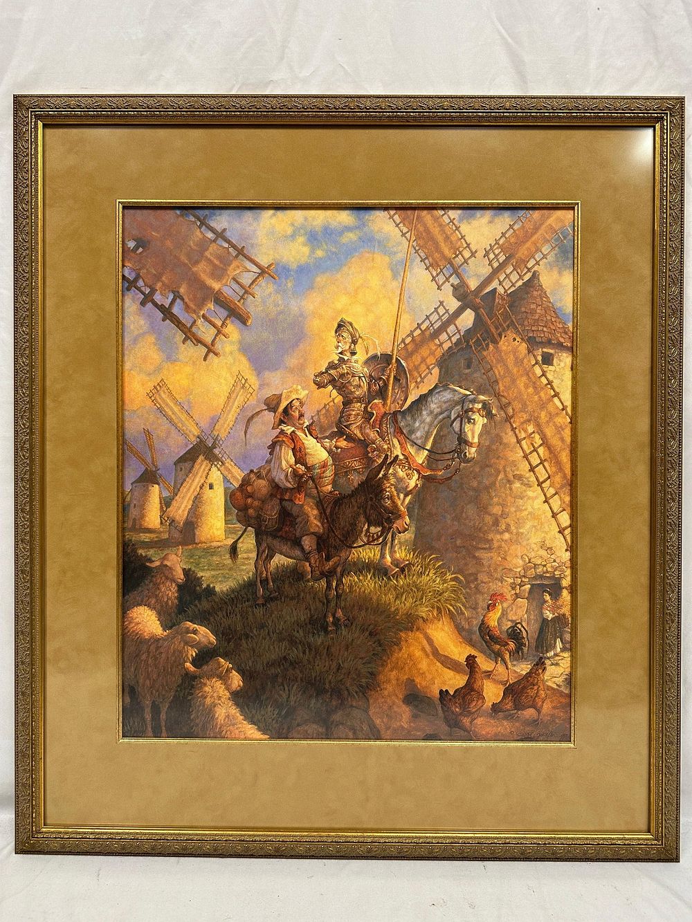 Lot 268: Don Quixote Signed and Numbered Scott Gustafson  Print Framed Artwork