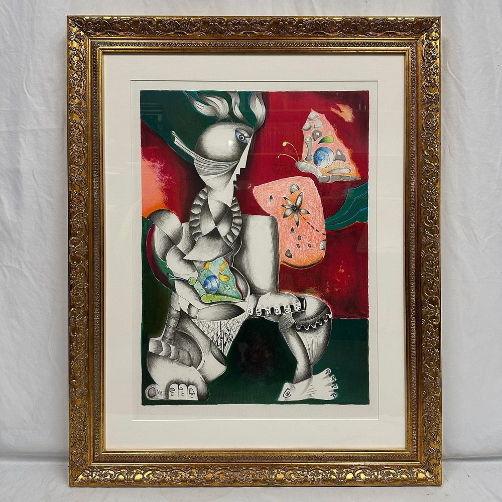 Lot 291: Alexandra Nechita Victorious Spirit Framed Lithograph