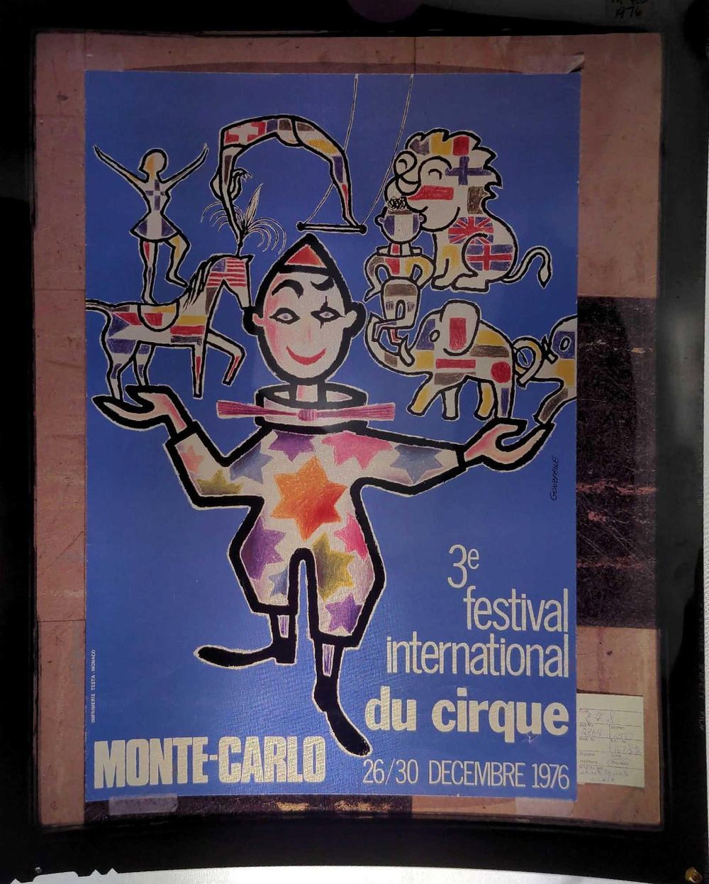 Lot 332: 3e Festival International Du Cirque Transparency Monte Carlo Flags