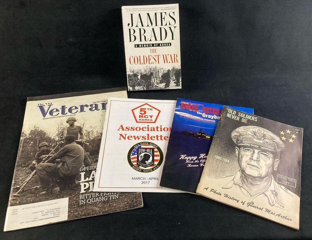 Lot 398: Korea and Vietnam Combat Veteran Magazine and Book Lot