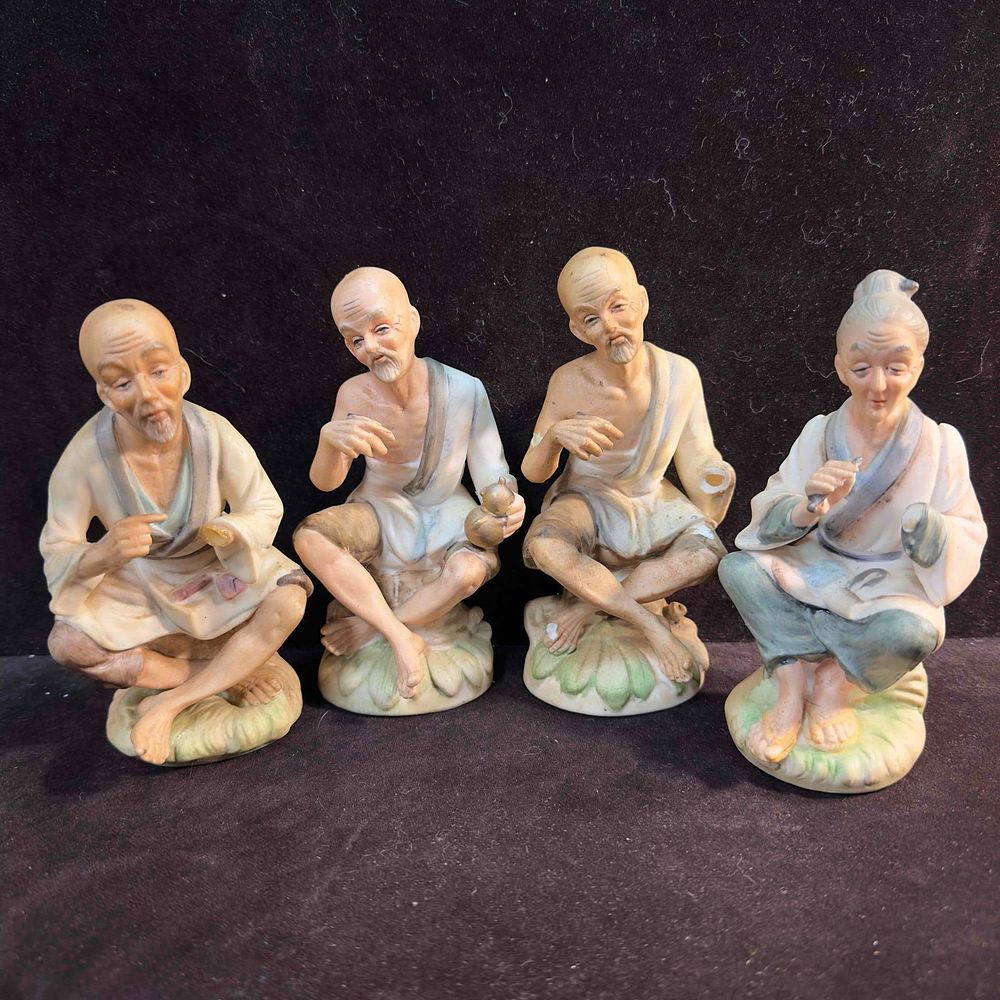 Lot 425: Ardco Asian Figurines Set of Four Old Man Woman