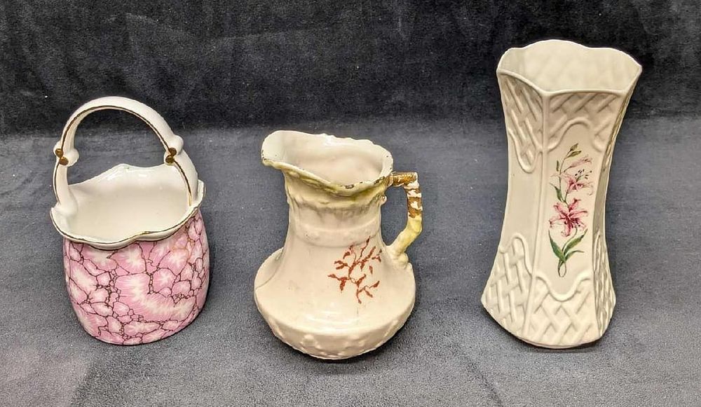 Lot 428: Vintage Porcelain Vases And Pitcher
