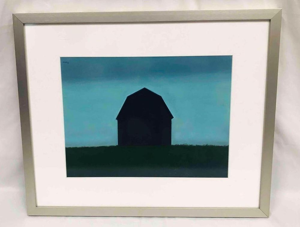 Lot 484: Framed & Signed Clare Malloy Barn Landscape Retired Artist