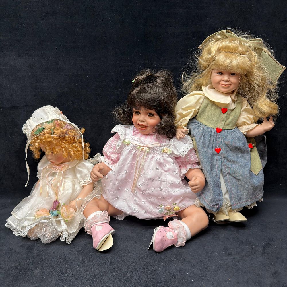 Lot 14: Porcelain-type Assorted Lot of Vintage and Collectible Baby Dolls