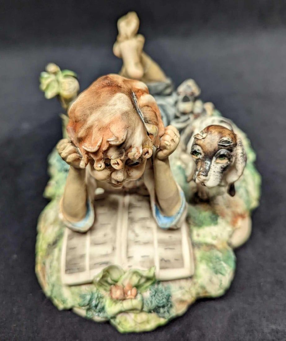 Lot 76: Capodimonte Figurine Milio Boy With Dog