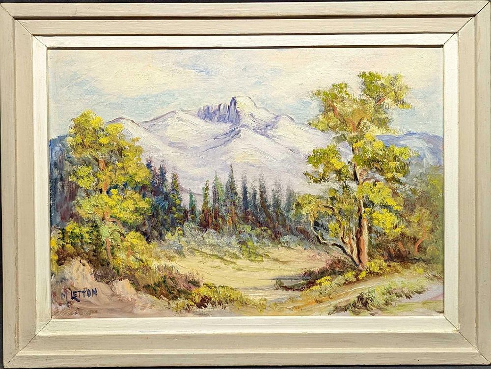 Lot 93: Marian Letton Mountain Oil On Board (F20)