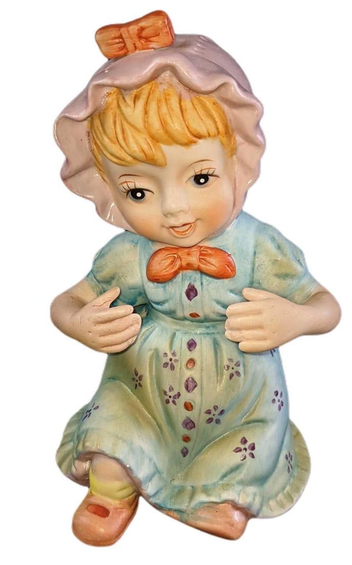 Lot 107: Vintage Ceramic Baby Girl Figurine