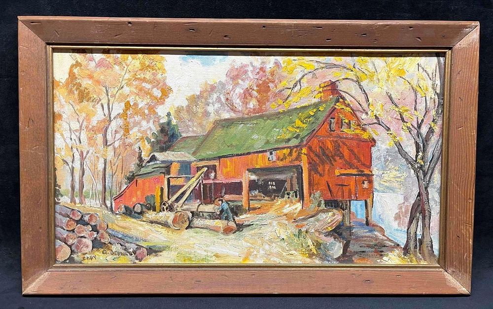 Lot 128: Original Oil On Board Signed Copy G. Bernard