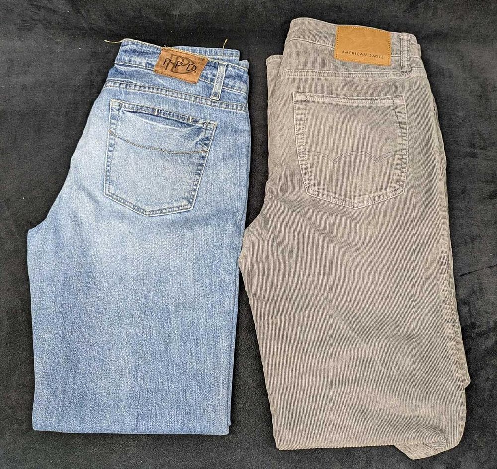 Lot 167: Men's Size 32 P.P.D and American Eagle Next Level Flex Jeans