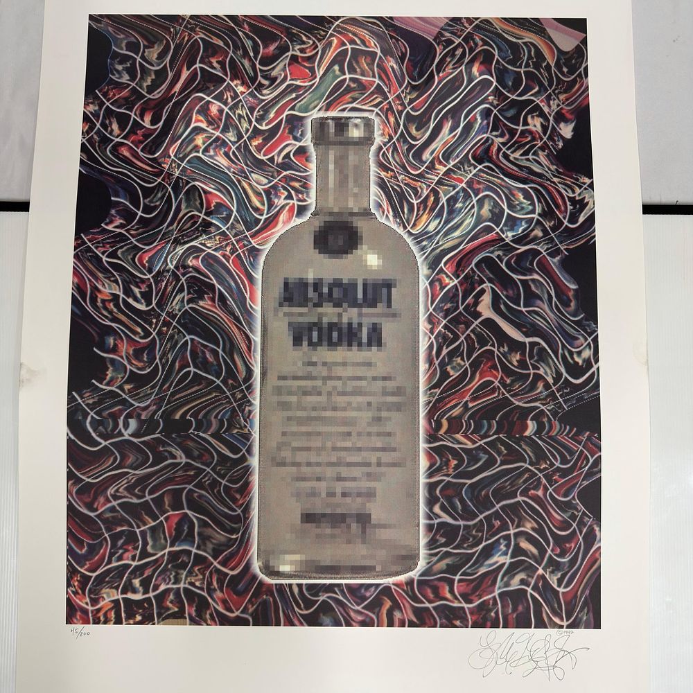 Lot 198: Absolut Gartel Signed and Numbered Digital Art Print Laurence Gartel 45 of 200