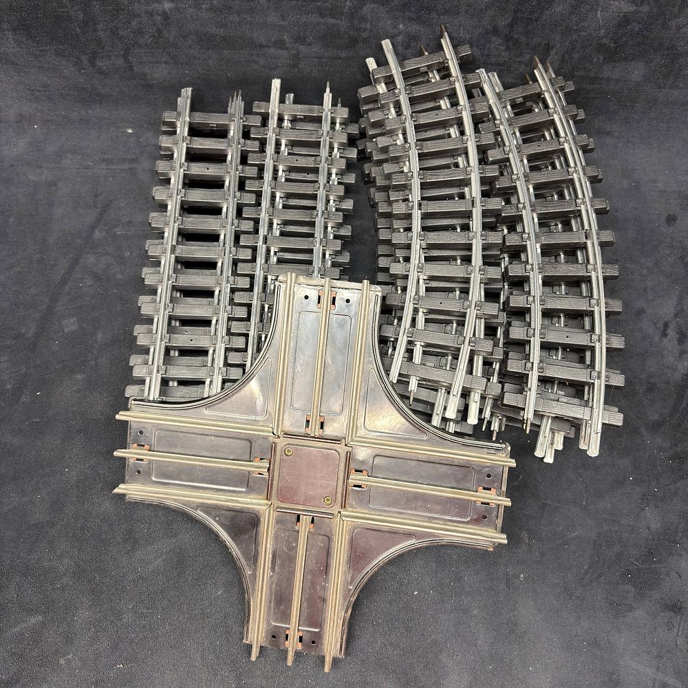 Lot 235: Bachmann G Scale Train Track and Lionel Railroad Crossing Lot