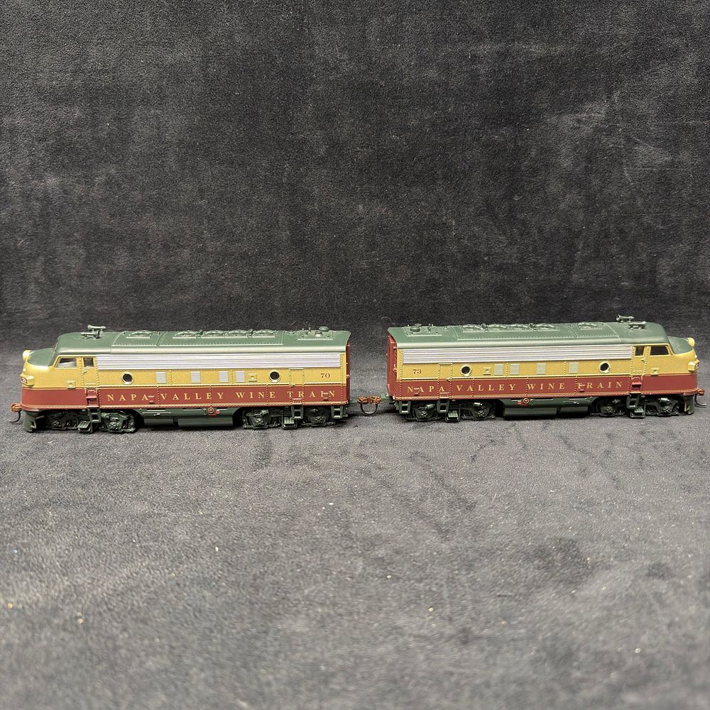 Lot 273: Pair Napa Valley Wine Train No. 70 and 73 Diesel Locomotives
