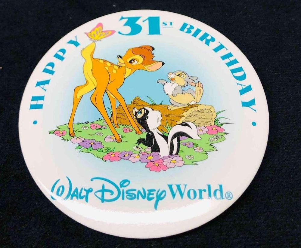 Lot 281: 12 "Happy 31st Birthday." Disney Bambi Pins