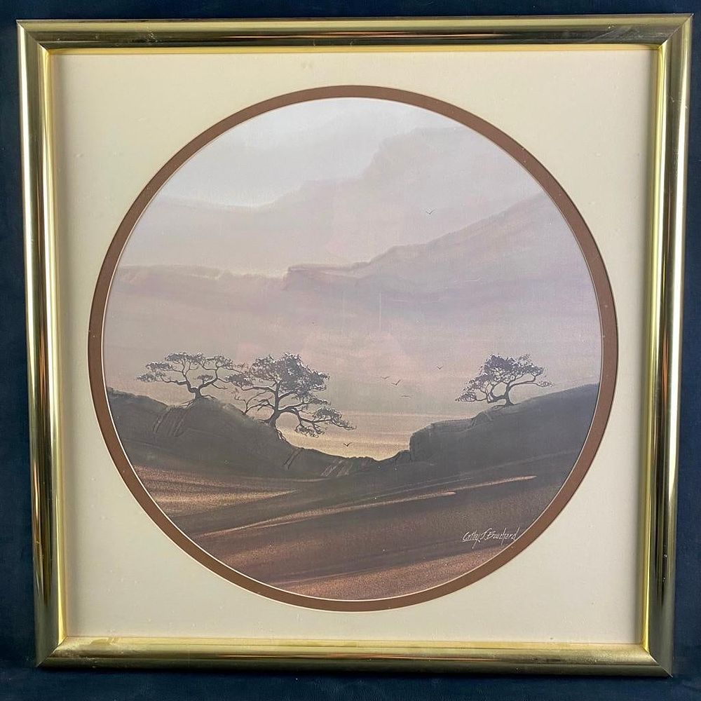 Lot 326: Cathy Bouchard Print Trees on Rocks