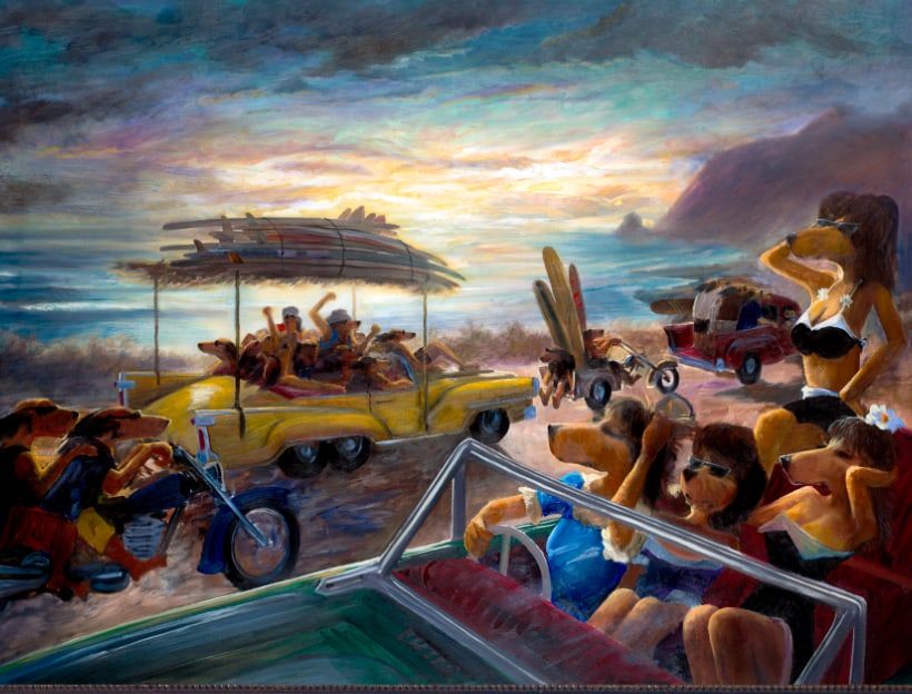 Lot 335: S&N Ivan Clarke "Surf Highway" Large Giclée