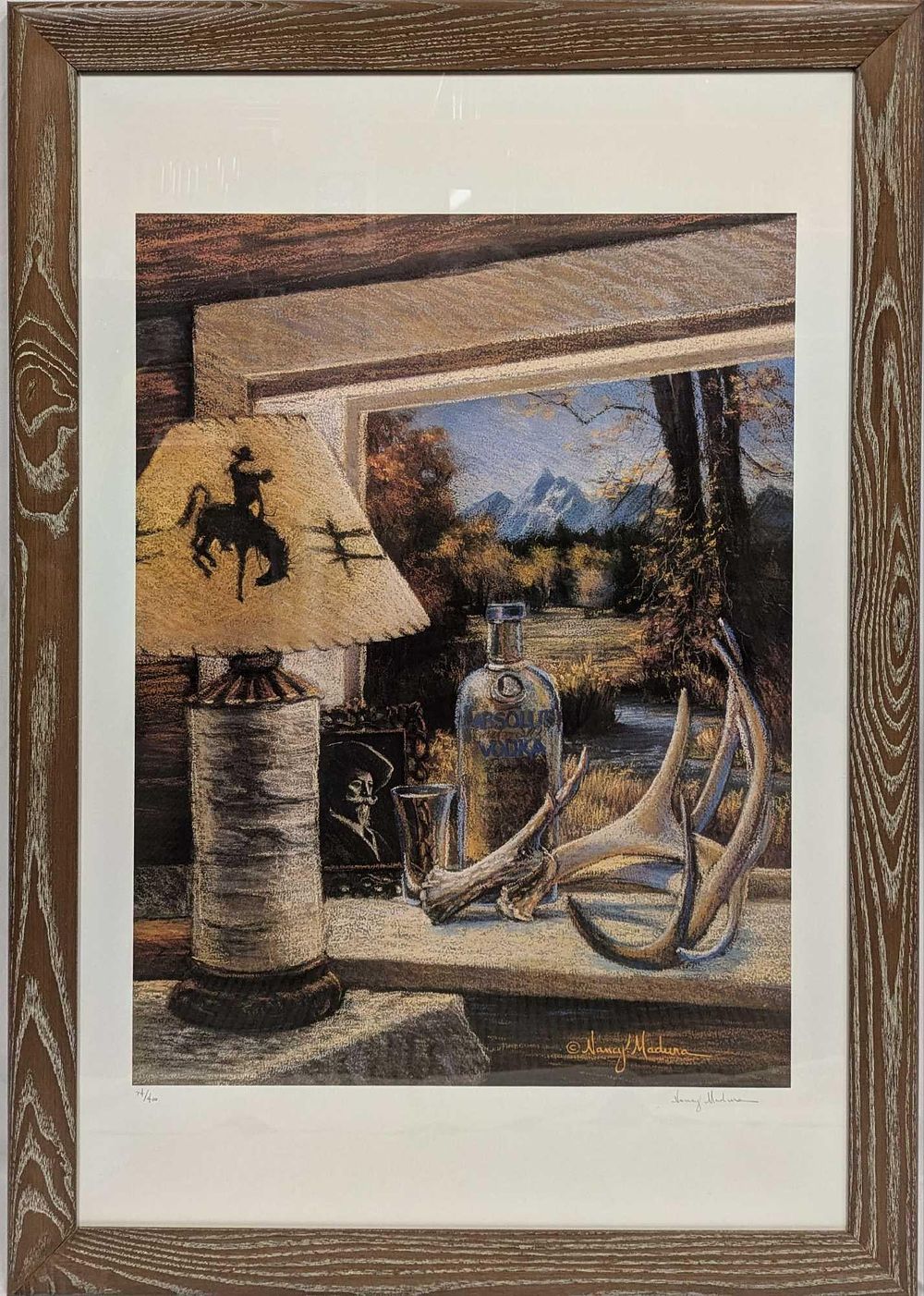 Lot 359: S&N Absolut Statehood: Wyoming Nancy Madura Print