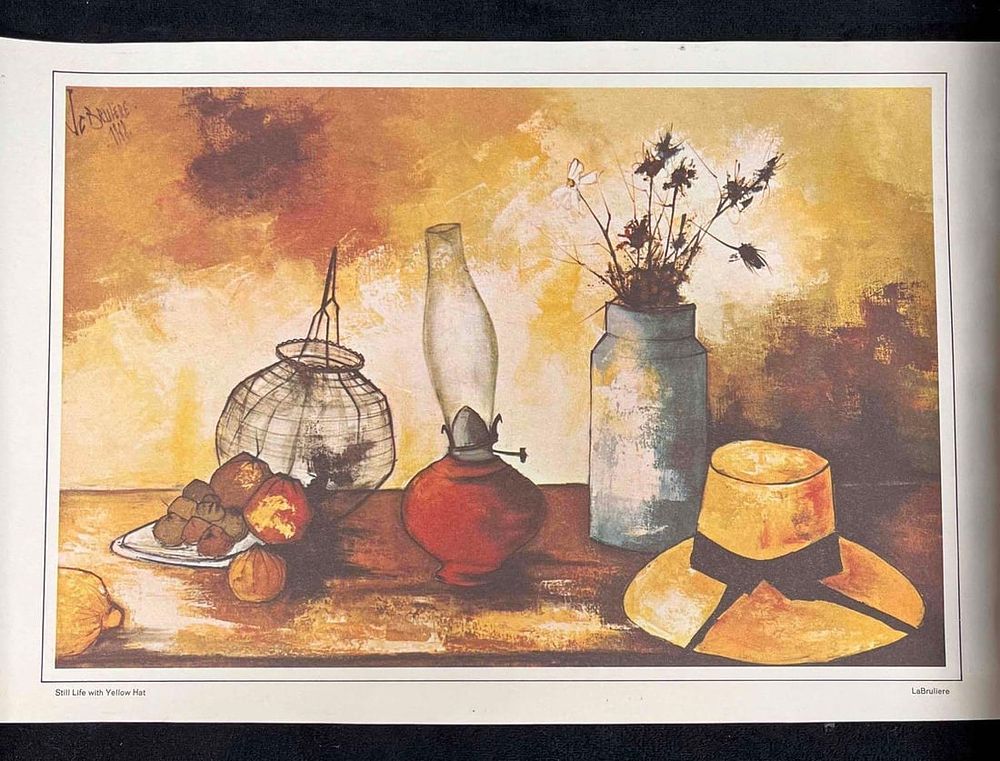 Lot 363: Still life With Yellow Hat Print By LaBruliere