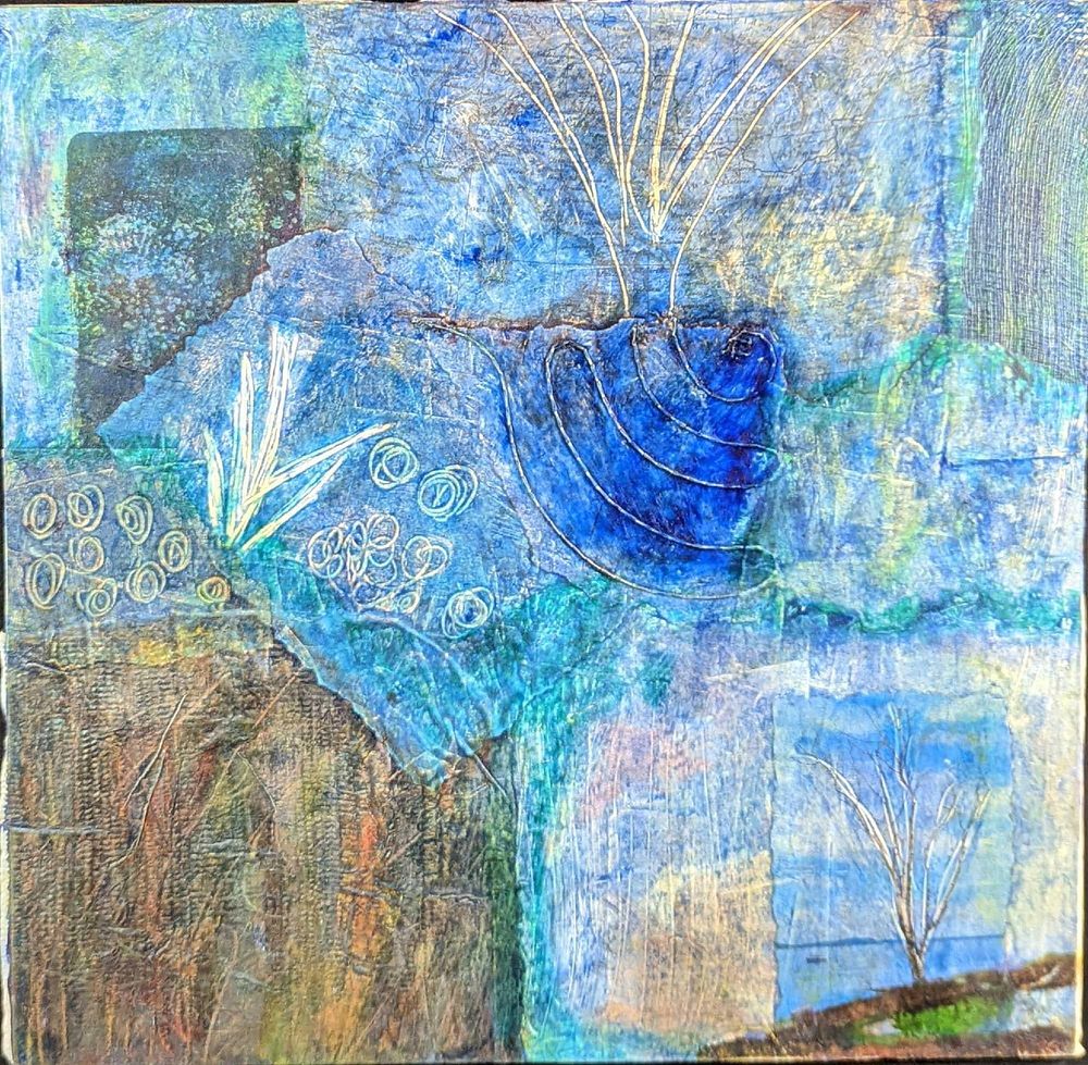 Lot 374: Etta Jean Juge Encaustic Mixed Media From The Earth