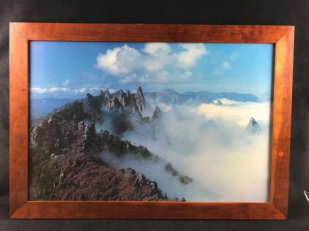 Lot 470: Ben Franklin Crafts Framed Mountain Photograph Print