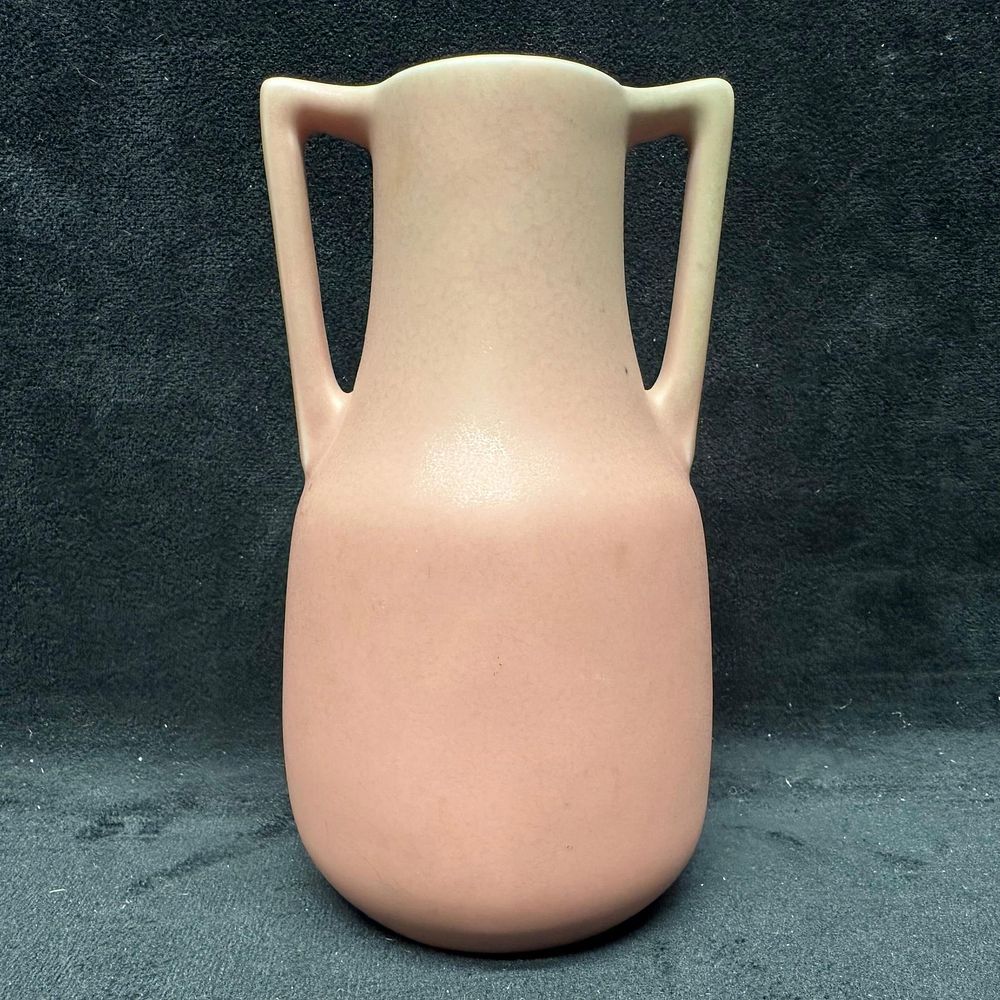 Lot 171: Rookwood Pottery Vase Pink Double Handle Small Vase XXVIII