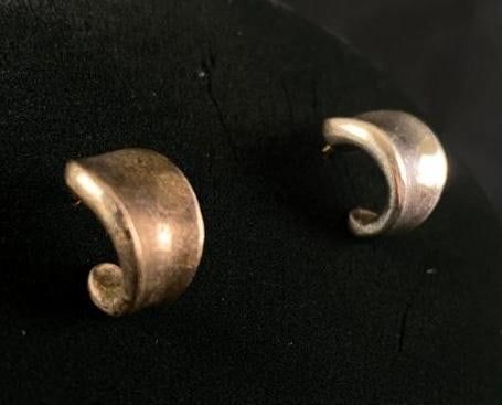 Lot 194: Sterling Silver Half-Hoop Earrings