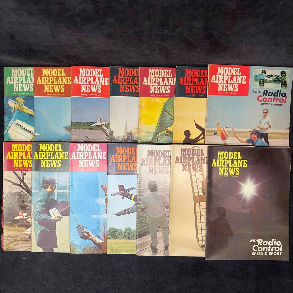 Lot 254: Model Airplane News Aviation Magazine Lot of 14 Fourteen Magazines Collection Set